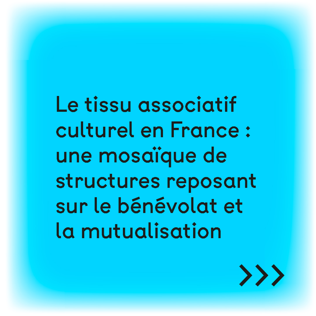 Page de couverture de l'infographie sur le tissu associatif culturel français