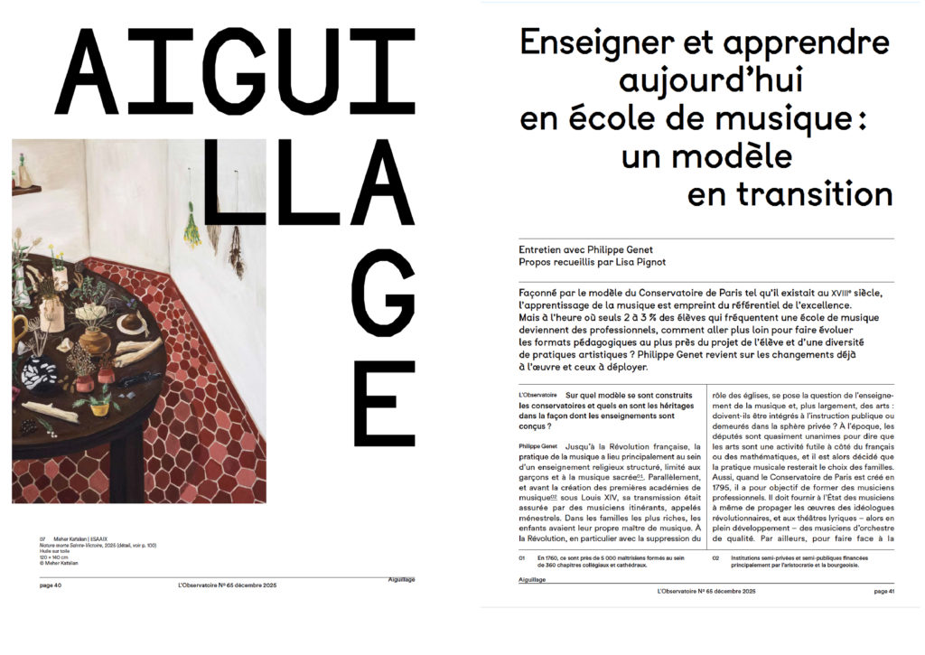 Pages intérieures de l'Observatoire n°65. Une table est chargée de victuailles.