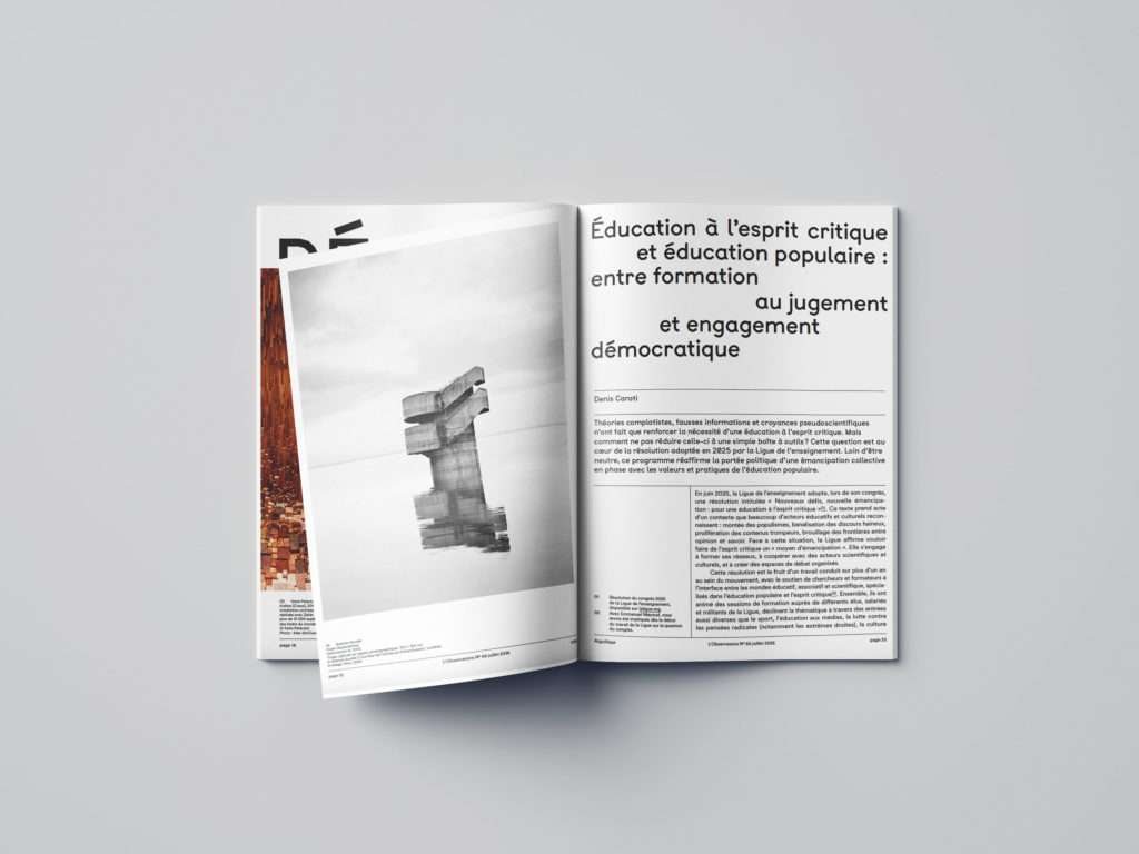 Pages ouvertes du numéro 66 avec texte et image